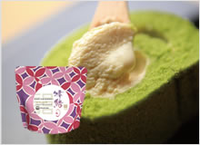 縁結び　新茶とティラミス抹茶ロールケーキのセット